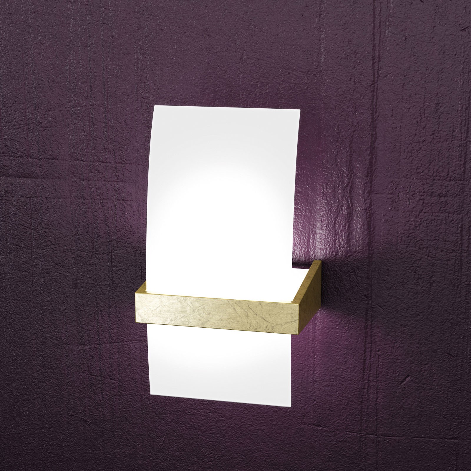 Applique wood metallo cromato e legno con vetro satinato chiaro 1 luce