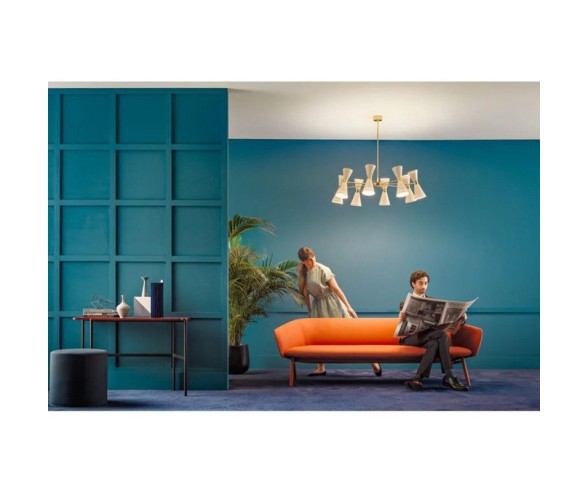 STILNOVO LAMPADARIO MEGAFONO 3 LUCI