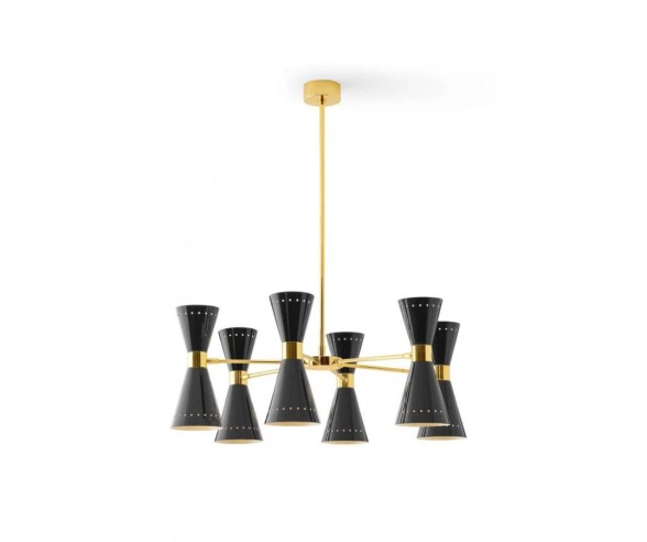 STILNOVO LAMPADARIO MEGAFONO 3 LUCI