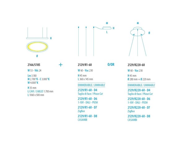 BRAGA ILLUMINAZIONE SOSPENSIONE LUMILUNA