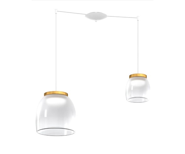 TOP LIGHT SOSPENSIONE 2 LUCI DRUM