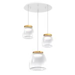 TOP LIGHT SOSPENSIONE TONDA 3 LUCI DRUM