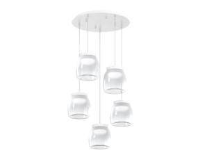 TOP LIGHT SOSPENSIONE TONDA 5 LUCI DRUM