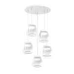 TOP LIGHT SOSPENSIONE TONDA 5 LUCI DRUM