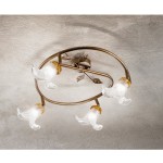 PLAFONIERA DA SOFFITTO RUSTICO 4 LUCI