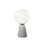 Abat-Jour bedside lamp in concrete and white glass