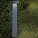 Lampioncino da giardino 60cm acciaio nero