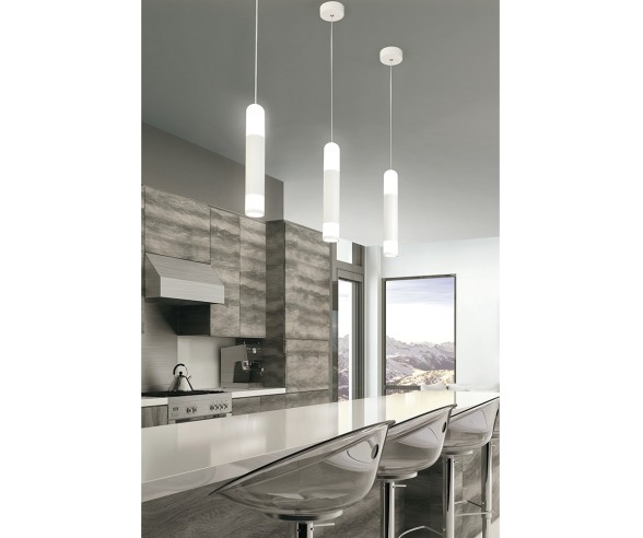 LAMPADA A SOSPENSIONE GRIGIO PERLA LED 3000K