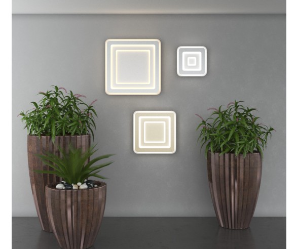Top light Square Zoom LED Wall / Ceiling lamp