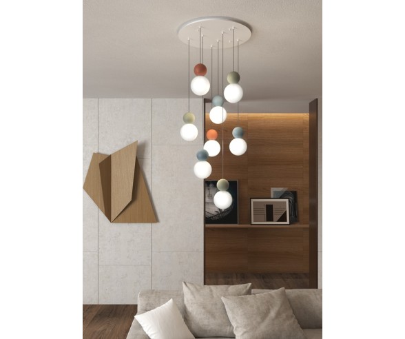 Top light Runde Pendelleuchte Cottage