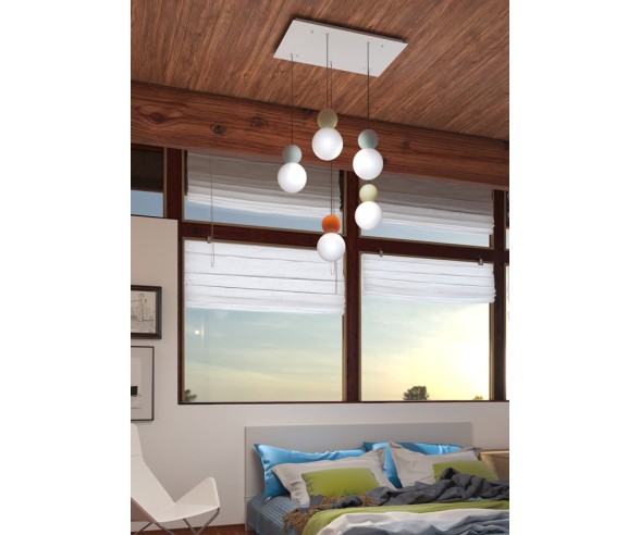 Top light rectangular suspension Cottage