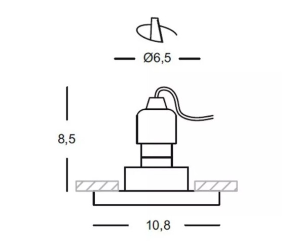 Gea luce Gfa322 Recessed spotlight
