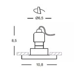 Gea luce Gfa322 Recessed spotlight