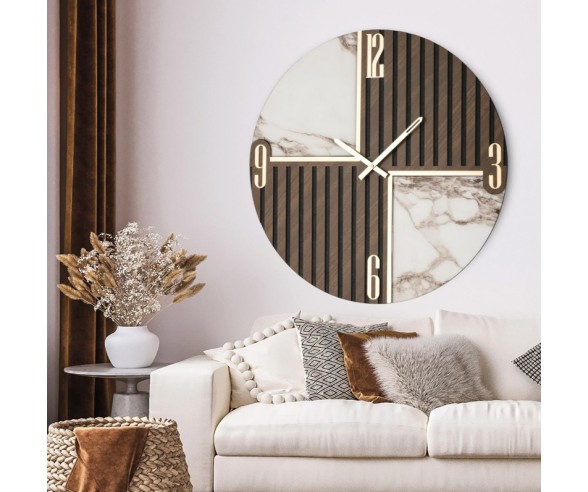 Round Cross Model Wall Clock