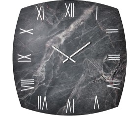 Quadratische Marmor-Wanduhr, hergestellt in Italien