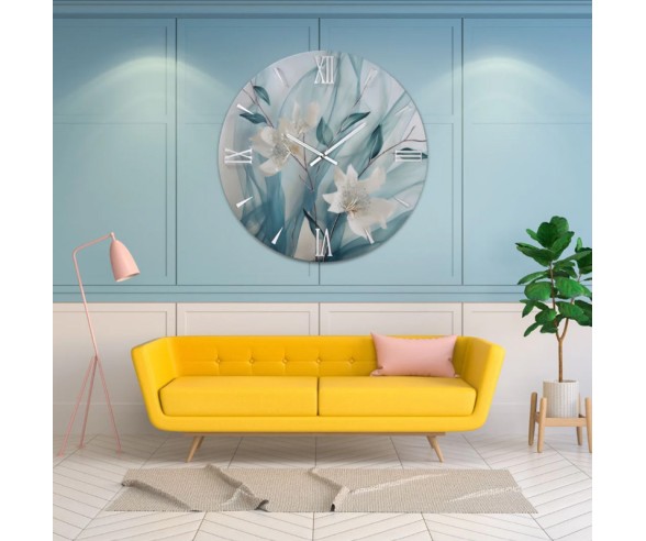 Delia Blumen-Wanduhr