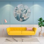 Delia floral wall clock