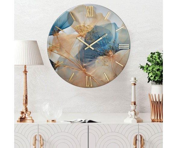 Orologio da parete floreale modello Petali