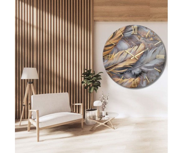 Feathers model wall clock