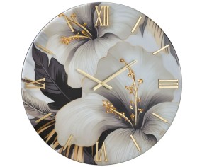 Orologio da parete floreale modello Tropicana