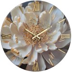 Peonia model flower wall clock