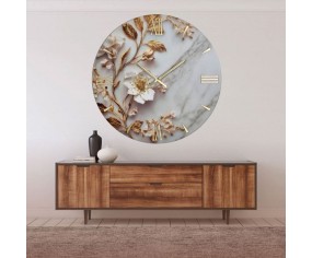 Model Iris floral wall clock 2