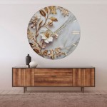 Model Iris floral wall clock