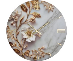 Orologio da parete floreale modello Iris