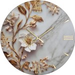 Orologio da parete floreale modello Iris