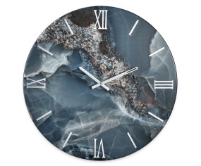 Orologio da parete blu marmo modello Iside