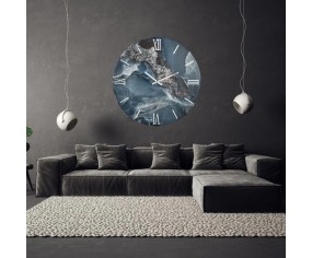 Iside model blue marble wall clock 2