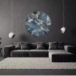 Orologio da parete blu marmo modello Iside