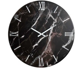 Brown modell marble effect wall clock