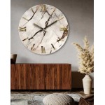 Goldene marmor Wanduhr Elegante modell