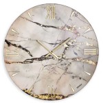 Goldene marmor Wanduhr Elegante modell
