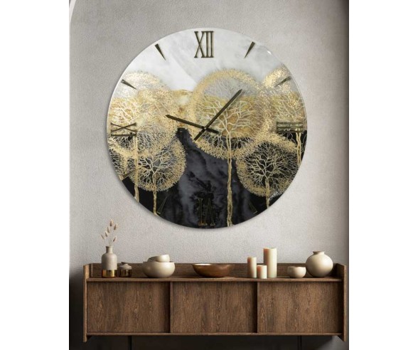 Orologio da parete made in italy modello Oro nero