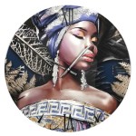 Africa model round wall clock