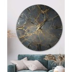 Ottano marble-effect wall clock