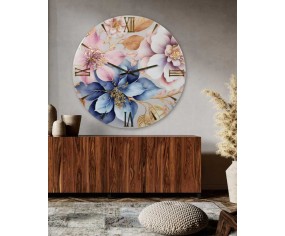 Spring model floral wall clock