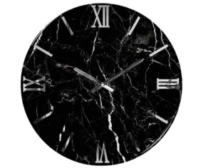 Orologio da parete effetto marmo nero modello Black