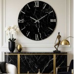 Orologio da parete effetto marmo nero modello Black Orologio da parete effetto marmo nero modello Black