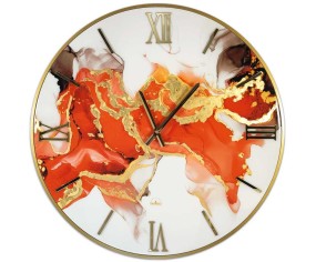 Made in Italy wall clock, Red model