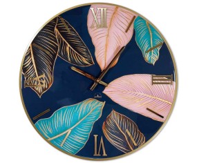 Pampas Floral Wall Clock