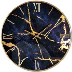 Luxuriöse Wanduhr, blaues Modell