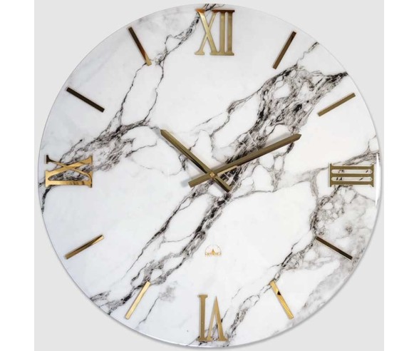 Wanduhr in Carrara-Marmor-Optik