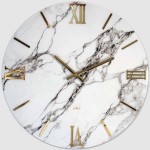 Orologio da parete effetto marmo modello Carrara