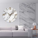 Wanduhr in Carrara-Marmor-Optik