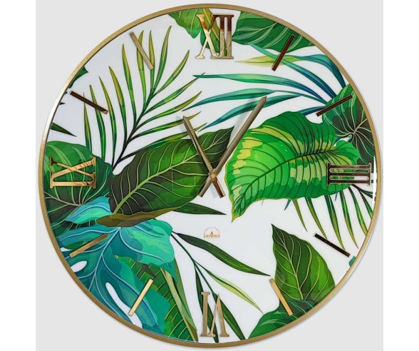 Jungle Floral Wall Clock