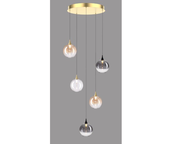 Illuminati Lighting 5-flammige Bolla-Pendelleuchte