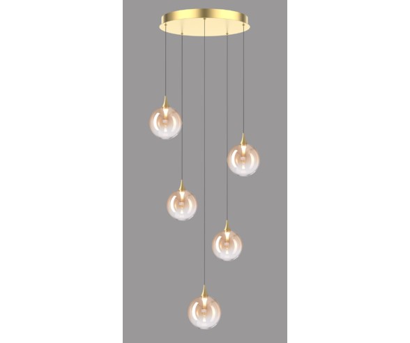 Illuminati Lighting 5-flammige Bolla-Pendelleuchte